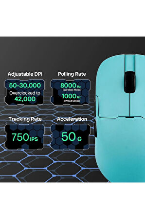 AJ159 APEX 8K Oyun Mouse, 3 Modlu TFT Ekranlı Manyetik Şarj İstasyonu,PAW3950 Sensör, 56 Gram