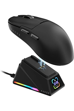 AJ159 APEX 8K Oyun Mouse, 3 Modlu TFT Ekranlı Manyetik Şarj İstasyonu,PAW3950 Sensör, 56 Gram