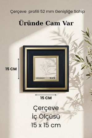 Selçuklu Sarayı Serisi 15x15 Kare Fotoğraf Çerçevesi Camlı Dekoratif Duvar Tipi Plastik Çerçeve