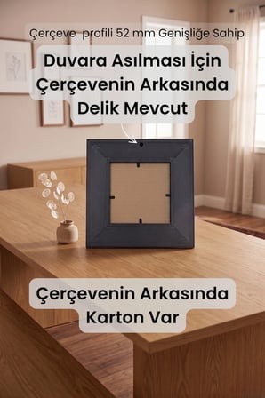 Selçuklu Sarayı Serisi 10x10 Kare Fotoğraf Çerçevesi Camlı Dekoratif Duvar Tipi Plastik Çerçeve