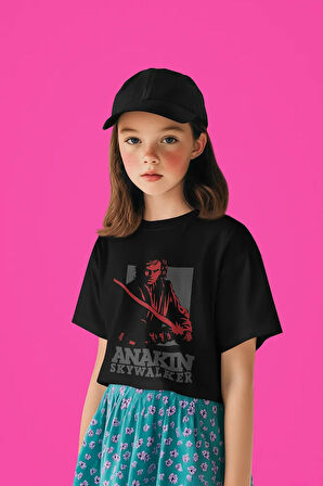 Anakin Skywalker Baskılı Unisex Film Çocuk Tişört (1-12 YAŞ)