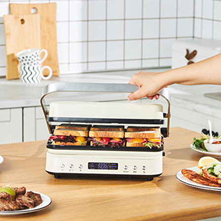 Karaca Presto 2 in 1 Digital 2009 Izgara Ve Tost Makinesi 6 Dilim 2000W