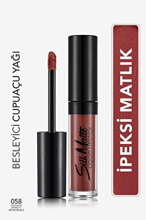 Flormar Silk Matte Yüksek Pigmentli & Mat Bitişli Nemlendirici Likit Ruj