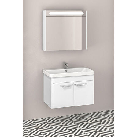 MAUNA 80 CM BANYO DOLABI BEYAZ - BOY DOLAP HARİÇ 