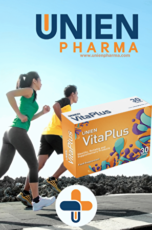 UNIEN Pharma VitaPlus 30 Tablet /  Kore Ginsengi Ekstresi, Kara Mürver Ekstresi, Kolostrum, Beta Glukan, Multivitamin ve Mineraller İçeren Takviye Edici Gıda