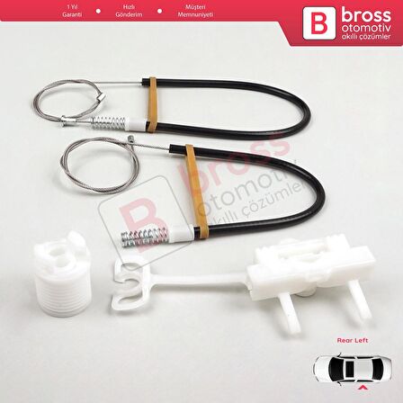 Fiat Abarth Punto Grande Evo MK3 199 2005-2024 51723324 İçin Manuel Arka Sol Cam Kriko Tamir Seti