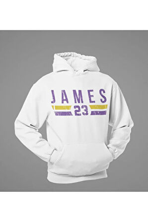 James 23 Basketbolcu Yazılı Unisex Oversize Hoodie