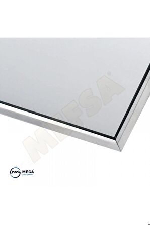 Paslanmaz Krom Metal Plakalık 52.7cm X 11.5cm 2 Adet