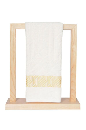 Vos Versa Bursa Varak Serisi 50x90cm %100 Pamuk Yüz Havlusu Beyaz VVHM0014