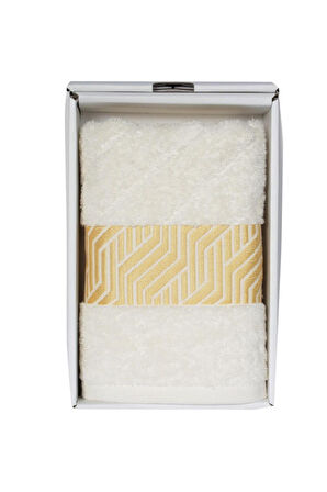 Vos Versa Bursa Varak Serisi 50x90cm %100 Pamuk Yüz Havlusu Beyaz VVHM0014