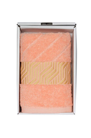 Vos Versa Bursa Varak Serisi 50x90cm %100 Pamuk Yüz Havlusu Somon VVHM0016