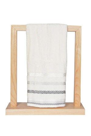 Vos Versa Bursa Varak Serisi 50x90cm %100 Pamuk Yüz Havlusu Beyaz VVHM0017