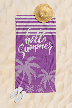 Vos Versa Dijital Baskı 2li Kadın Boy Plaj Havlusu 75x150cm Karışık VVHM0035