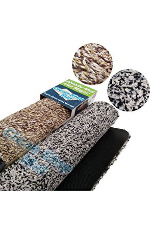 Vos Versa Çamaşır Makinesinde Yıkanabilir Kir Toz Emici Mikrofiberli Paspas Gri VVHM0010