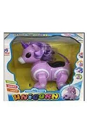 Sesli Işıklı Danseden Pilli Robot Unicorn - Lila