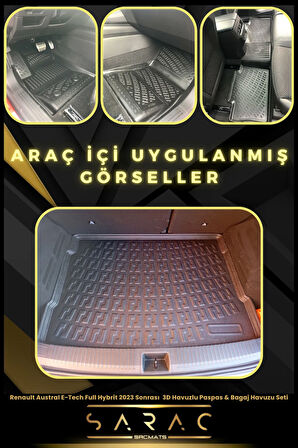 Renault Austral E-Tech Full Hybrit 2023 Sonrası  3D Havuzlu Paspas & Bagaj Havuzu Seti+(HEDİYELİ!)