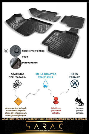 Renault Austral E-Tech Full Hybrit 2023 Sonrası  3D Havuzlu Paspas & Bagaj Havuzu Seti+(HEDİYELİ!)