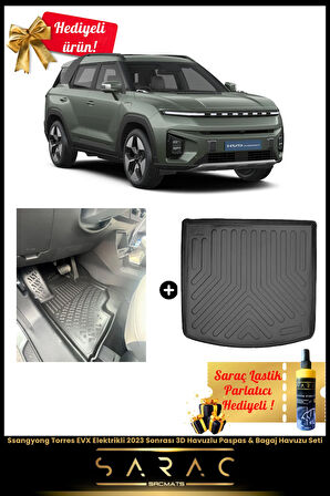 Ssangyong Torres EVX Elektrikli 2023 Sonrası 3D Havuzlu Paspas & Bagaj Havuzu Seti+(HEDİYELİ!)