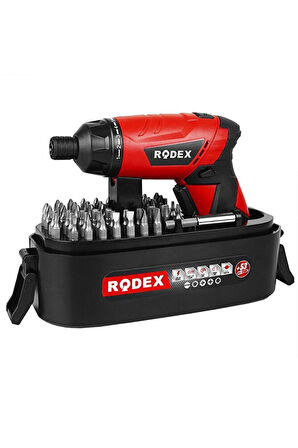 RODEX Şarjlı Tornavida 3.6v 1.5ah 210rpm Lı-ıon 54 Parça Hobi Set