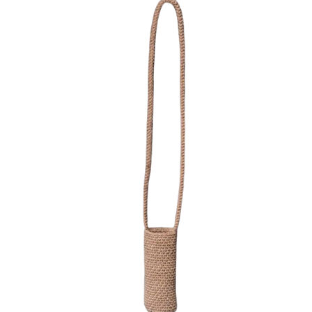 Uretti - Volkan 4975 4683 El Yapımı Makrome İp Suluk Taşıma Çantası - 750 ml