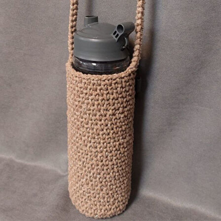 Uretti - Volkan 4975 4683 El Yapımı Makrome İp Suluk Taşıma Çantası - 750 ml