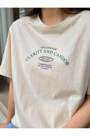 Unisex Clarıty And Candor Baskılı Tasarım Tshirt