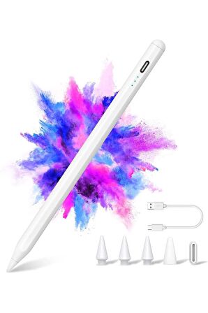 Cisteen Ipad 9. Nesil 10.2 Uyumlu Sensitivity Stylus Kapasitif Tasarım Çizim Tablet Kalemi(3 Ad YEDEK UÇ)