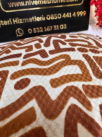 NİVEMESHOME LUCCA PL06 YENİ SEZON KIRLENT KILIFI KİREMİT 45 X 45