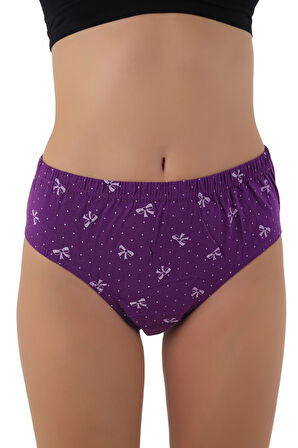 Fiyonk Desenli %100 Pamuk Yüksek Bel Külot – Şıklık ve Doğallık!