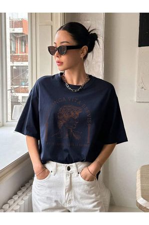 Unisex Ars Longa Vita Brevis Baskılı Tasarım Tshirt