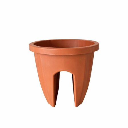 SY-5712 Opal Yuvarlak Küpeşte Balkon Saksı 7.5 Litre Kiremit 6 Adet