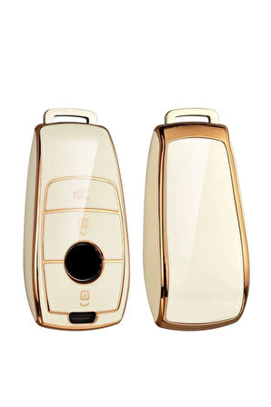 Mercedes Benz W176 Gold Anahtar Kılıfı Beyaz Renk