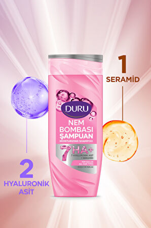 Duru Nem Bombası Tüm Saçlar İçin Şampuan 400 Ml & Saç Kremi 385 Ml