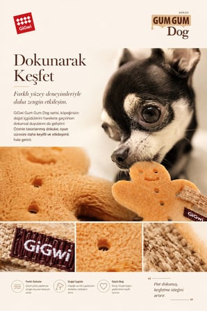Eco Gum Gum Dog Serisi Doğal Kauçuk Kurabiye Adam Köpek Oyuncağı - Küçük Irk & Yavru - Çiğneme & At / Getir Oyuncağı