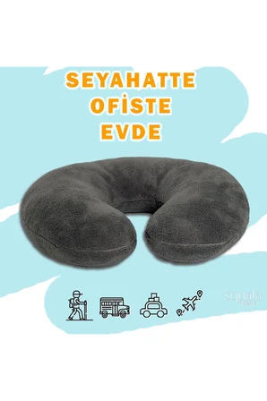 Wellmop Seyahat Boyun Yastığı - Gri