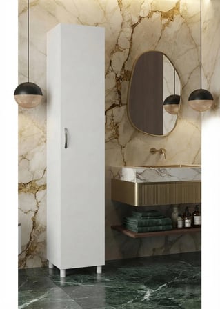 Pırlanta 5 Raflı Çok Amaçlı Banyo Dolabı Beyaz
