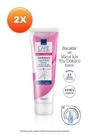 Avon Works Vücut İçin Tüy Dökücü Krem 100 Ml. İkili Set
