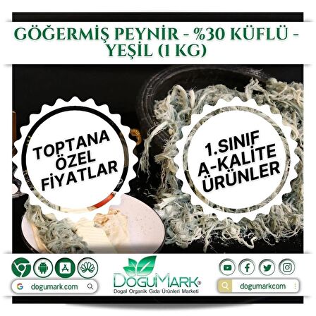 Göğermiş Peynir – %30 Küflü – Yeşil (1 Kg)