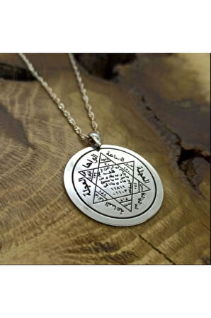 Kadın Gümüş Kolye - Hz Süleyman Mührü 925 Ayar Gümüş Kolye