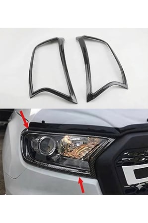 Ford Ranger T7 T8 2015-2022 Far Çerçevesi Karbon