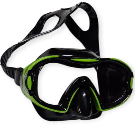 Çocuk Dalış Maskesi ve Snorkel Seti - Star Diving - Yeşil