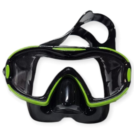 Çocuk Dalış Maskesi ve Snorkel Seti - Star Diving - Yeşil