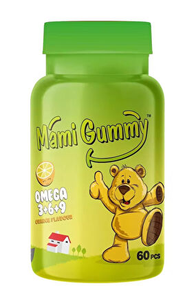 Mamigummy Kids Gummies Omega 3 6 9 60 Adet Çiğnenebilir Gummy Portakal Aromalı