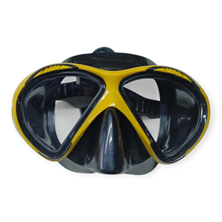 Star Diving Temper Camlı Dalış Maskesi Yetişkin - 51706-SARI