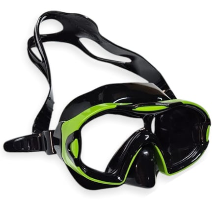 Çocuk Dalış Maskesi ve Snorkel Seti - Star Diving - Yeşil