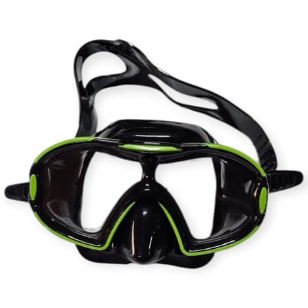 Çocuk Dalış Maskesi ve Snorkel Seti - Star Diving - Yeşil
