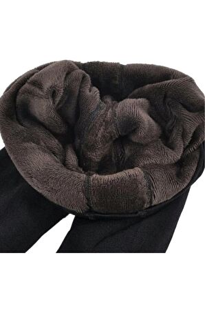 Kadın Siyah Kışlık Içi Peluşlu Termal Tayt