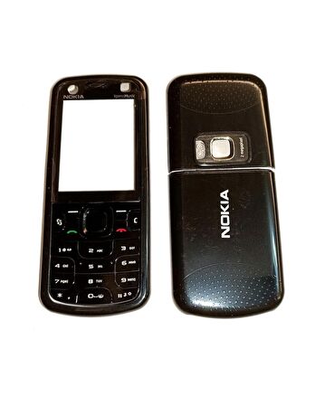 Nokia 5320 Kapak Nokia 5320 uyumlu Siyah ön Kapak Arka Kapak Tuş Takımı 