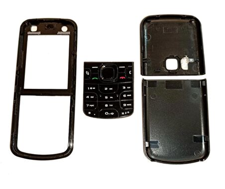Nokia 5320 Kapak Nokia 5320 uyumlu Siyah ön Kapak Arka Kapak Tuş Takımı 
