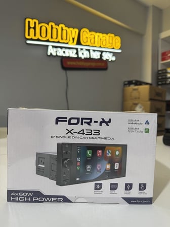 FOR-X X-433 TEK DİN UNİVERSAL OTO TEYP CAR PLAY ANDROİD AUTO